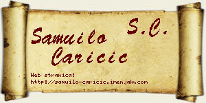 Samuilo Caričić vizit kartica